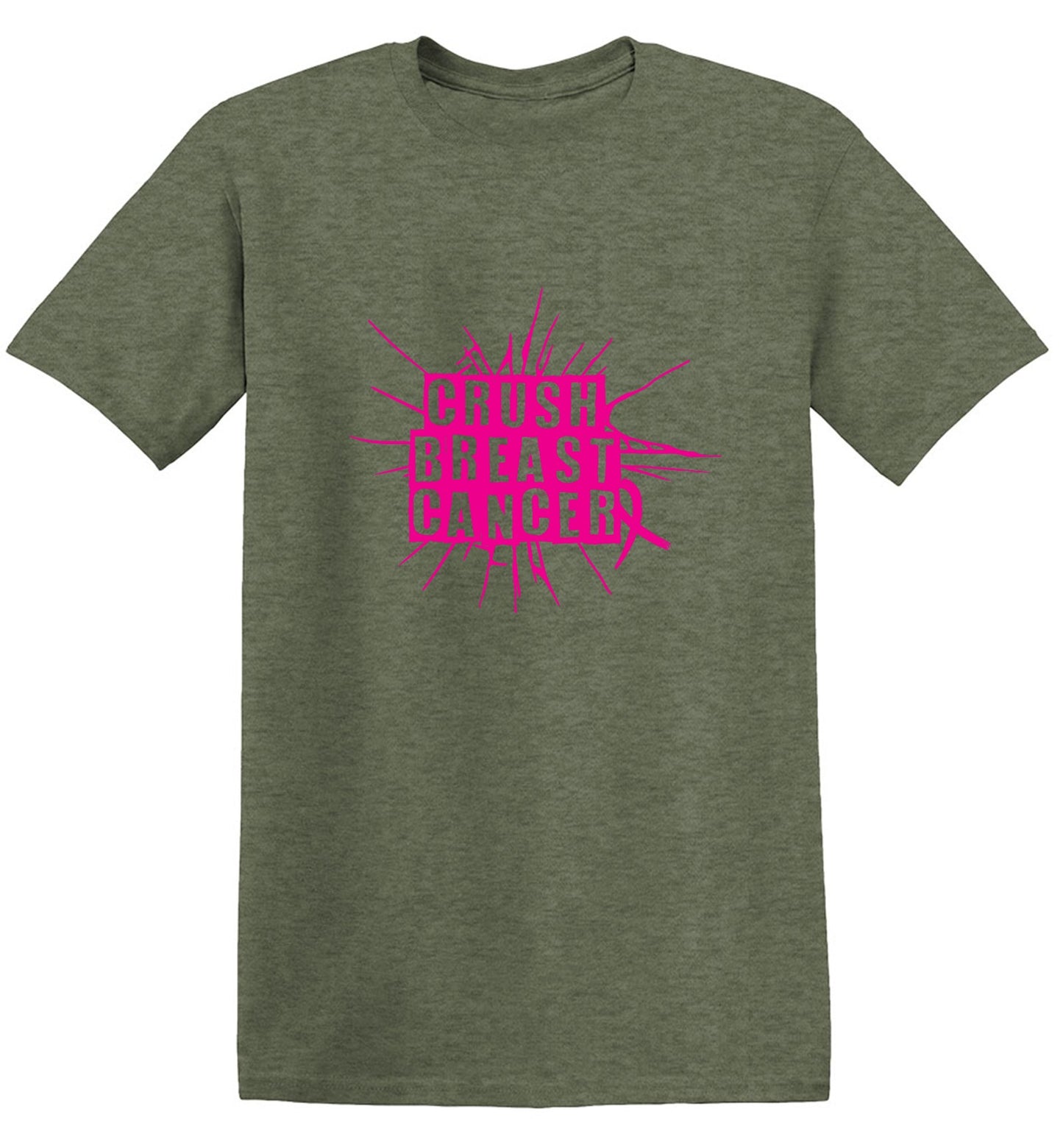 Funny T-Shirts design "Crush Breast Cancer, T Shirt - Tall Tee"