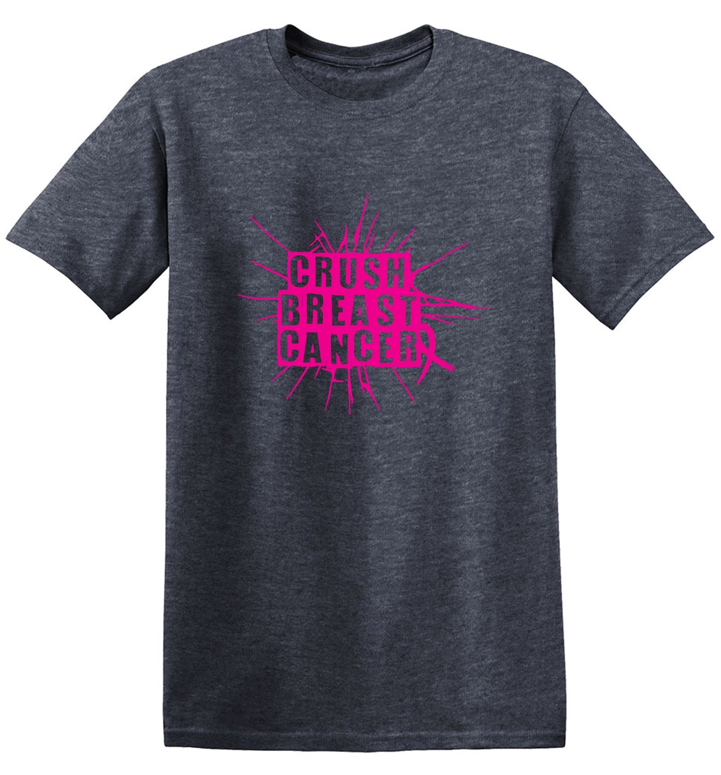 Funny T-Shirts design "Crush Breast Cancer, T Shirt - Tall Tee"