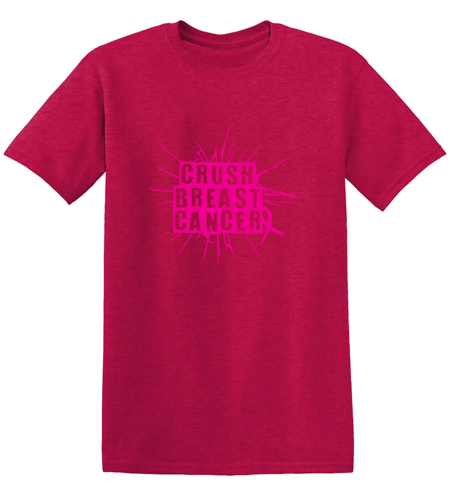 Funny T-Shirts design "Crush Breast Cancer, T Shirt - Tall Tee"