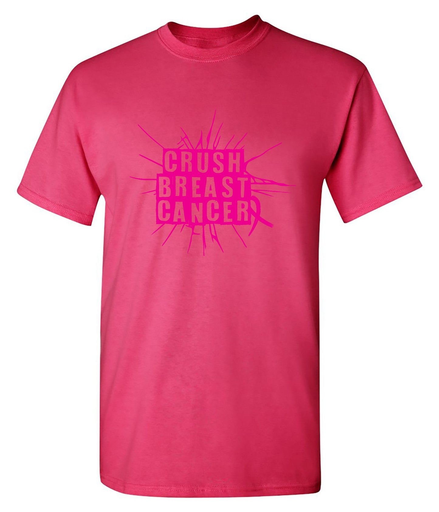 Funny T-Shirts design "Crush Breast Cancer, T Shirt - Tall Tee"