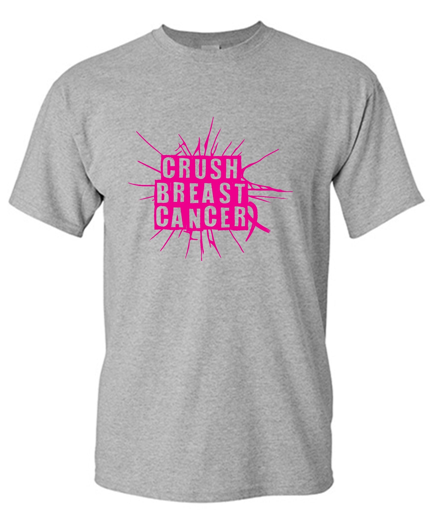 Funny T-Shirts design "Crush Breast Cancer, T Shirt - Tall Tee"