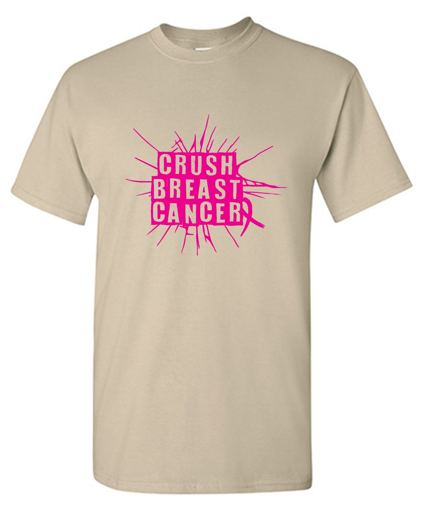 Funny T-Shirts design "Crush Breast Cancer, T Shirt - Tall Tee"