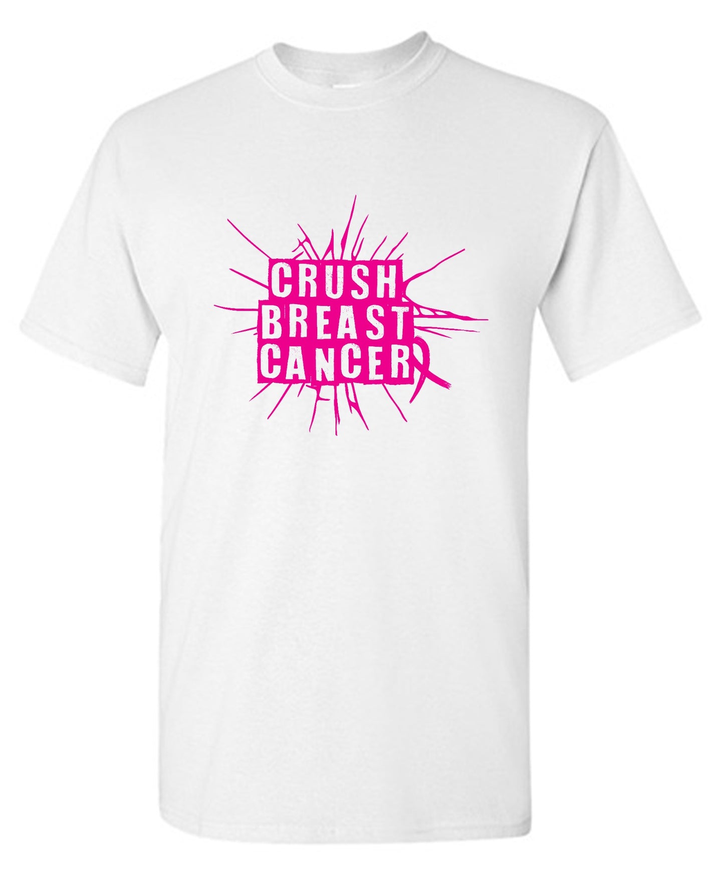 Funny T-Shirts design "Crush Breast Cancer, T Shirt - Tall Tee"