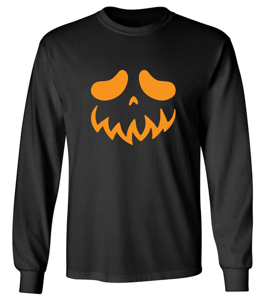 Funny T-Shirts design "Pumpkin Stupid Face Tee - Long Sleeve"