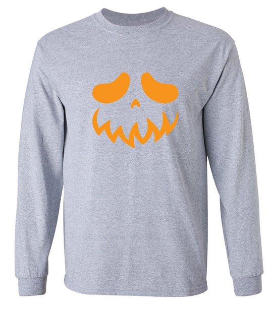 Funny T-Shirts design "Pumpkin Stupid Face Tee - Long Sleeve"