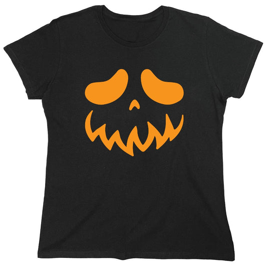 Funny T-Shirts design "Pumpkin Stupid Face Tee - Womens"