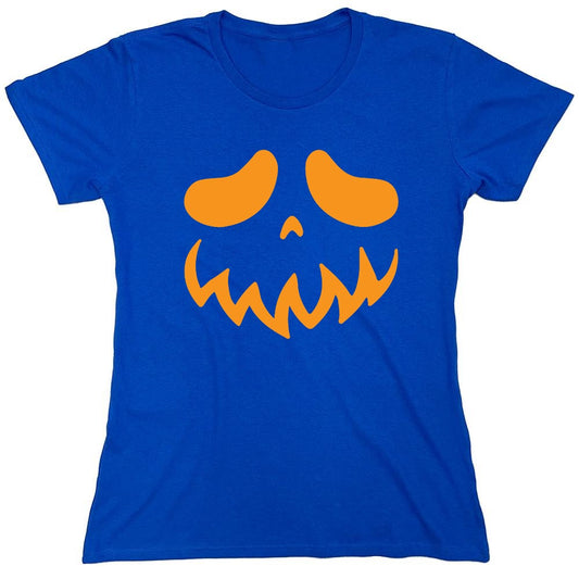 Funny T-Shirts design "Pumpkin Stupid Face Tee - Womens"