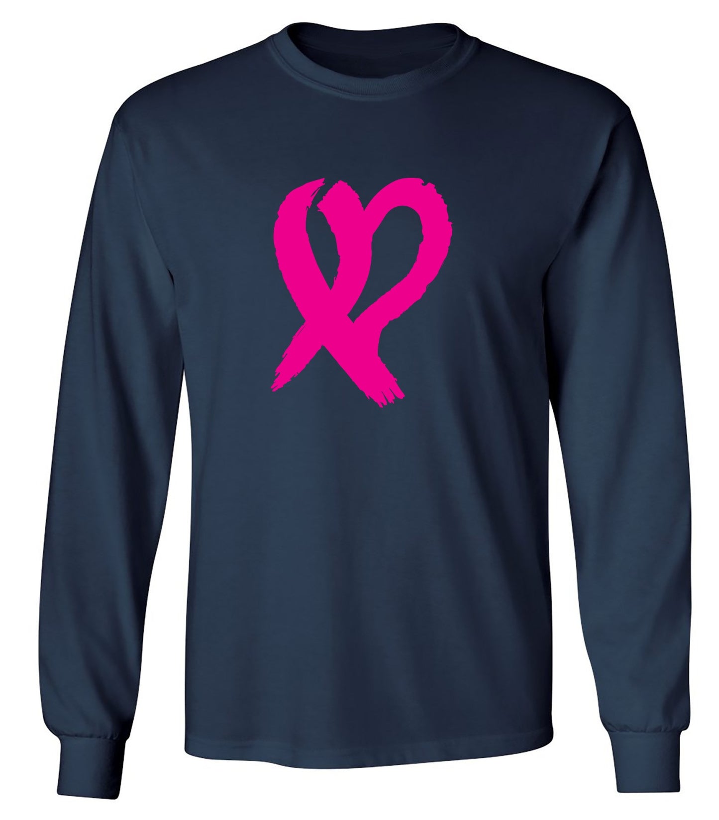 Funny T-Shirts design "Heart Ribbon T Shirt - Long Sleeve"