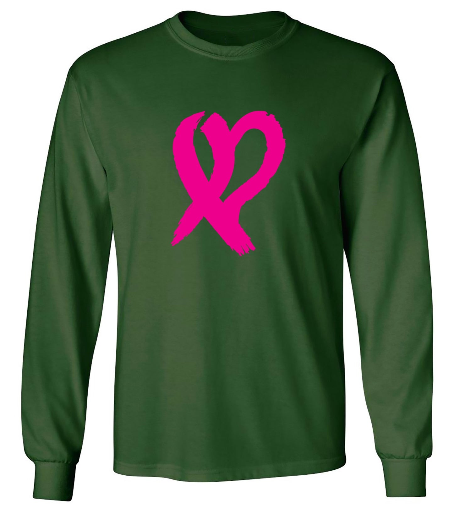 Funny T-Shirts design "Heart Ribbon T Shirt - Long Sleeve"