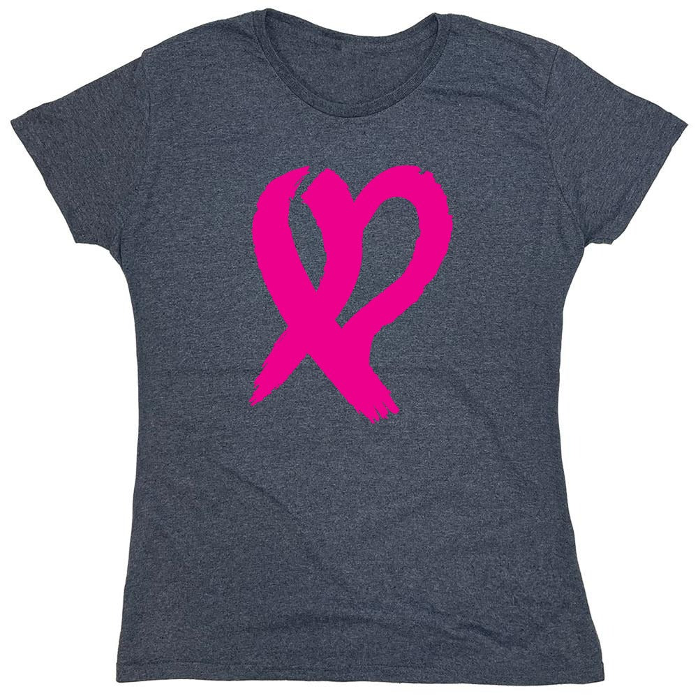Funny T-Shirts design "Heart Ribbon T Shirt - Womens"
