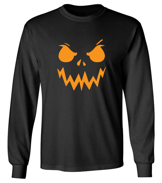 Funny T-Shirts design "Mean Pumpkin Tee - Long Sleeve"