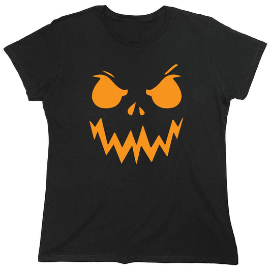 Funny T-Shirts design "Mean Pumpkin Tee - Womens"