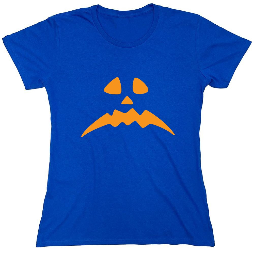 Funny T-Shirts design "Pumpkin Frown T-Shirt - Womens"