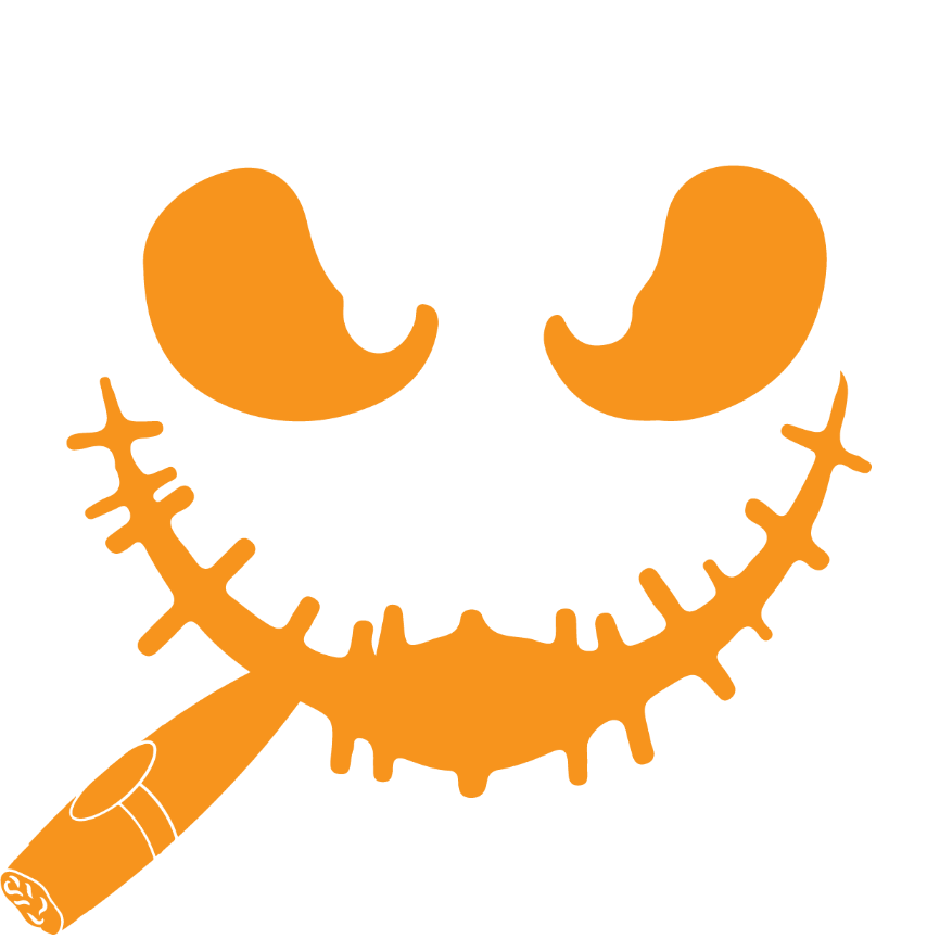 Funny T-Shirts design "Pumpkin Having Cigar T Shirt"