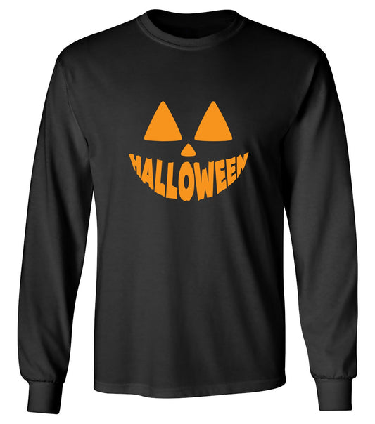 Funny T-Shirts design "Pumpkin Design Halloween T-Shirt - Long Sleeve"