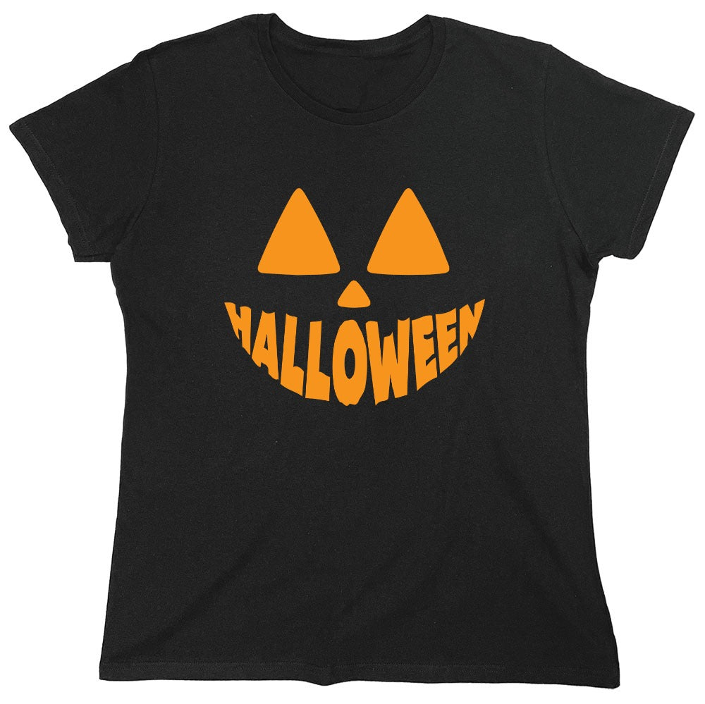 Funny T-Shirts design "Pumpkin Design Halloween T-Shirt - Womens"