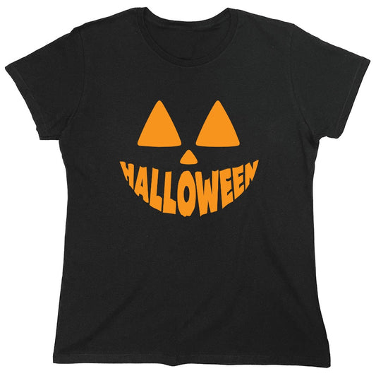 Funny T-Shirts design "Pumpkin Design Halloween T-Shirt - Womens"