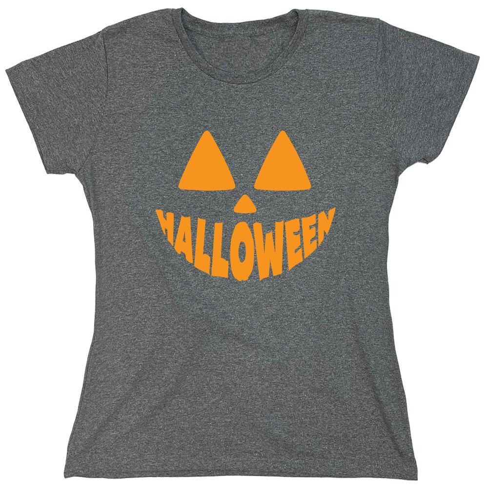Funny T-Shirts design "Pumpkin Design Halloween T-Shirt - Womens"