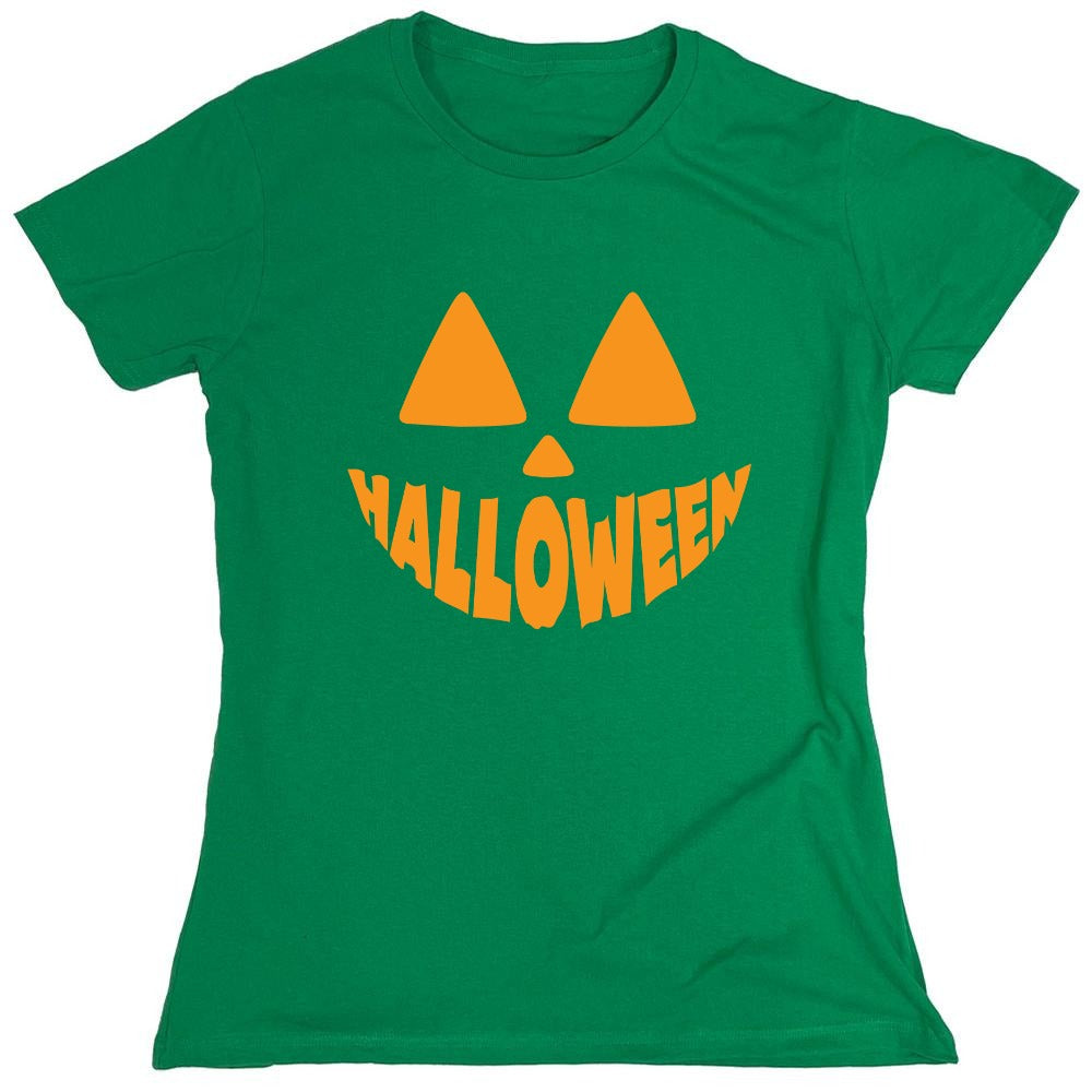 Funny T-Shirts design "Pumpkin Design Halloween T-Shirt - Womens"
