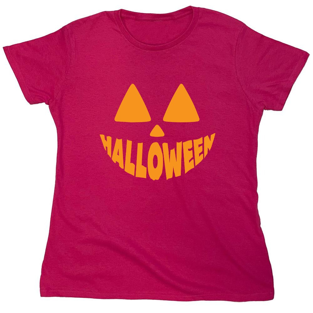 Funny T-Shirts design "Pumpkin Design Halloween T-Shirt - Womens"