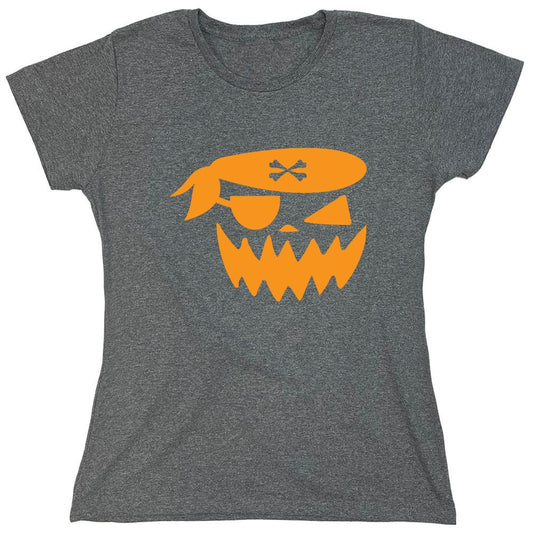 Funny T-Shirts design "Pirate Pumpkin T-Shirt - Womens"