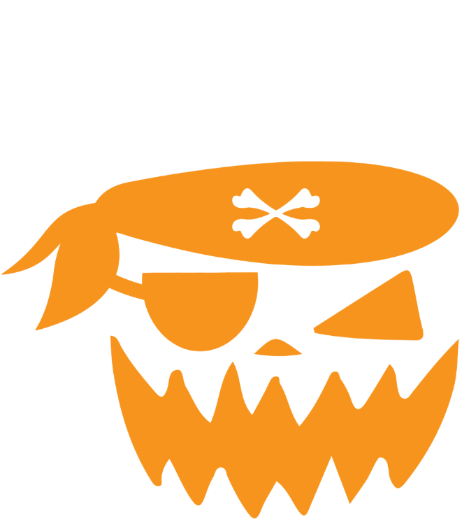 Funny T-Shirts design "Pirate Pumpkin T-Shirt"