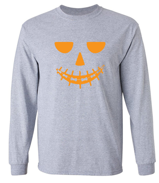 Funny T-Shirts design "Pumpkin Braces T-Shirt - Long Sleeve"