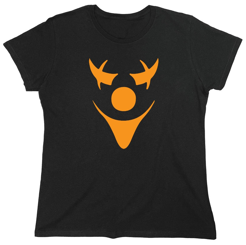 Funny T-Shirts design "Pumpkin Clown T-Shirt - Womens"