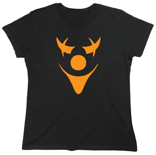 Funny T-Shirts design "Pumpkin Clown T-Shirt - Womens"