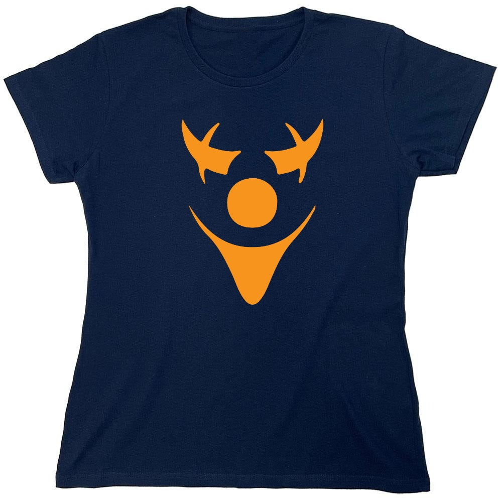 Funny T-Shirts design "Pumpkin Clown T-Shirt - Womens"