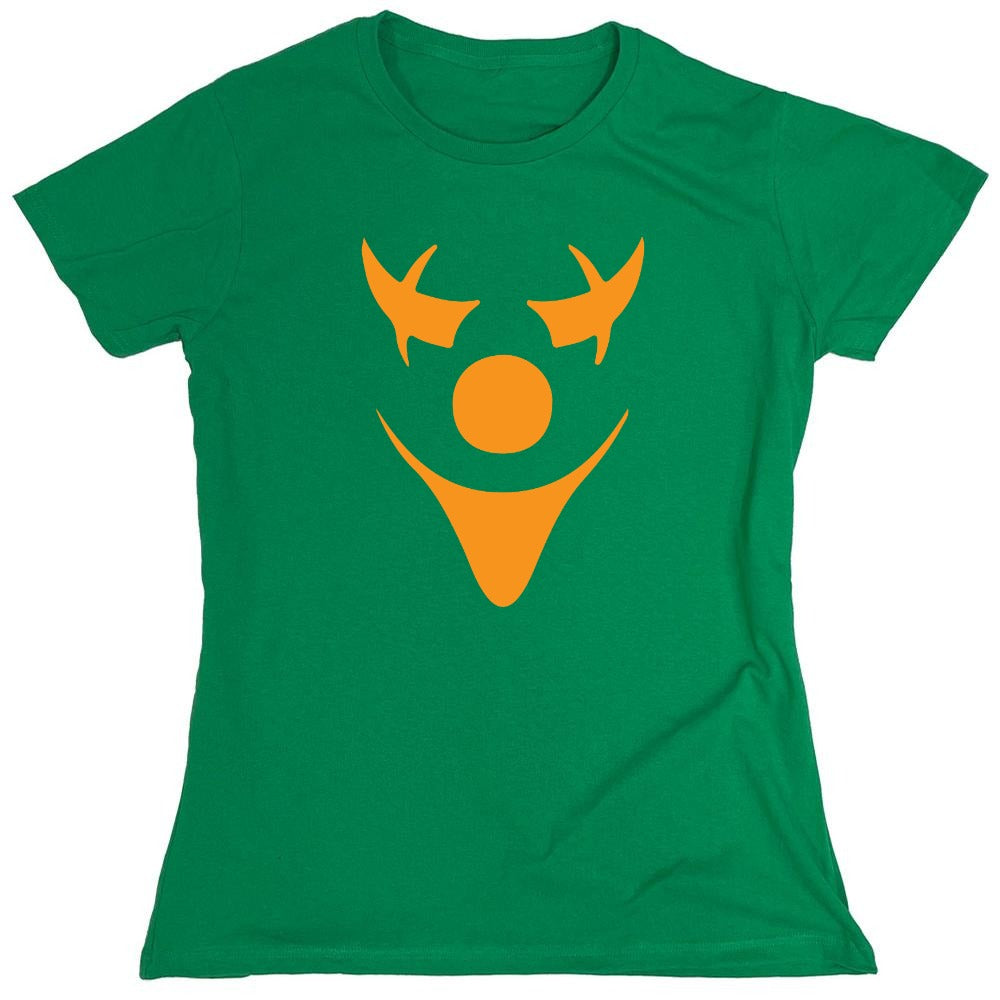 Funny T-Shirts design "Pumpkin Clown T-Shirt - Womens"