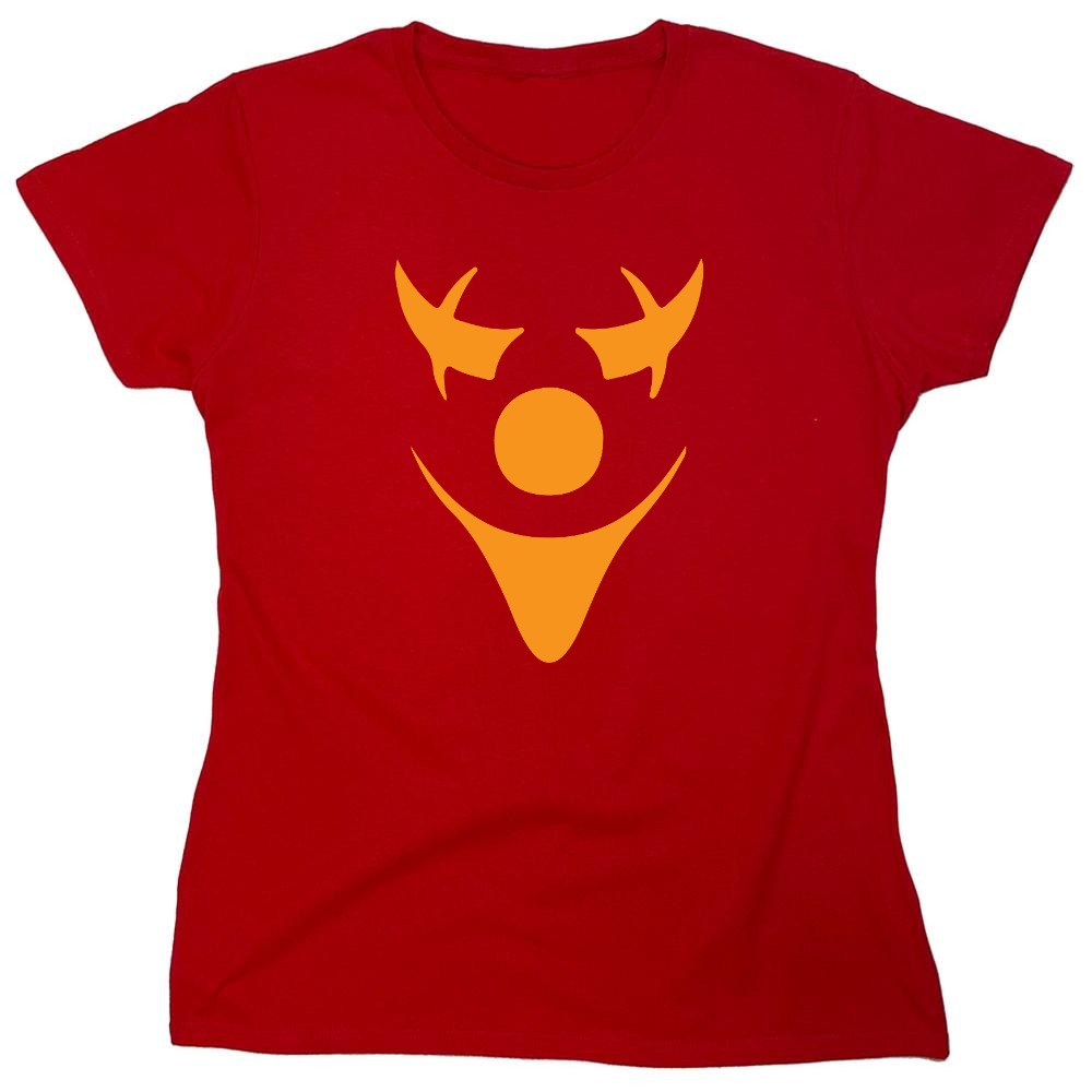 Funny T-Shirts design "Pumpkin Clown T-Shirt - Womens"