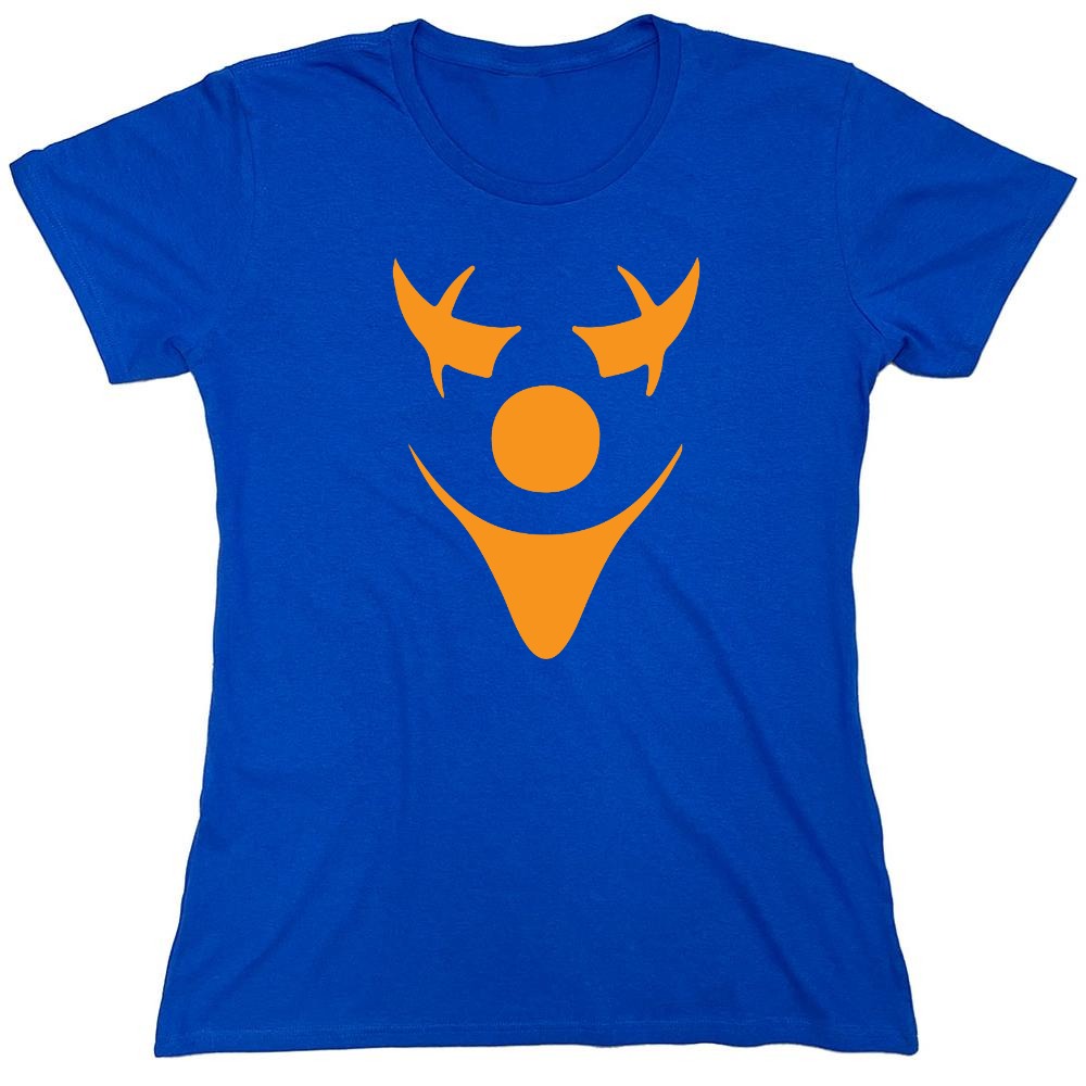 Funny T-Shirts design "Pumpkin Clown T-Shirt - Womens"