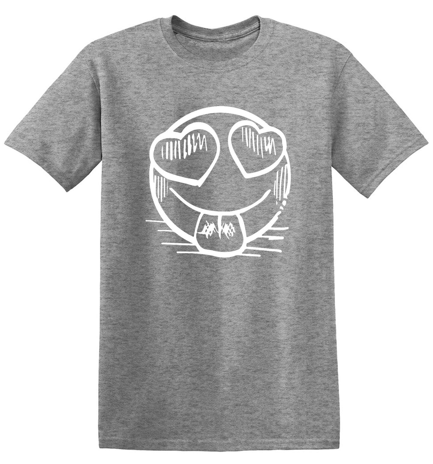 Funny T-Shirts design "Smiley Heart Eyes Emoji Graphic Tee"