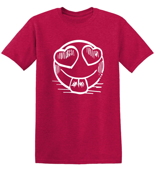 Funny T-Shirts design "Smiley Heart Eyes Emoji Graphic Tee"