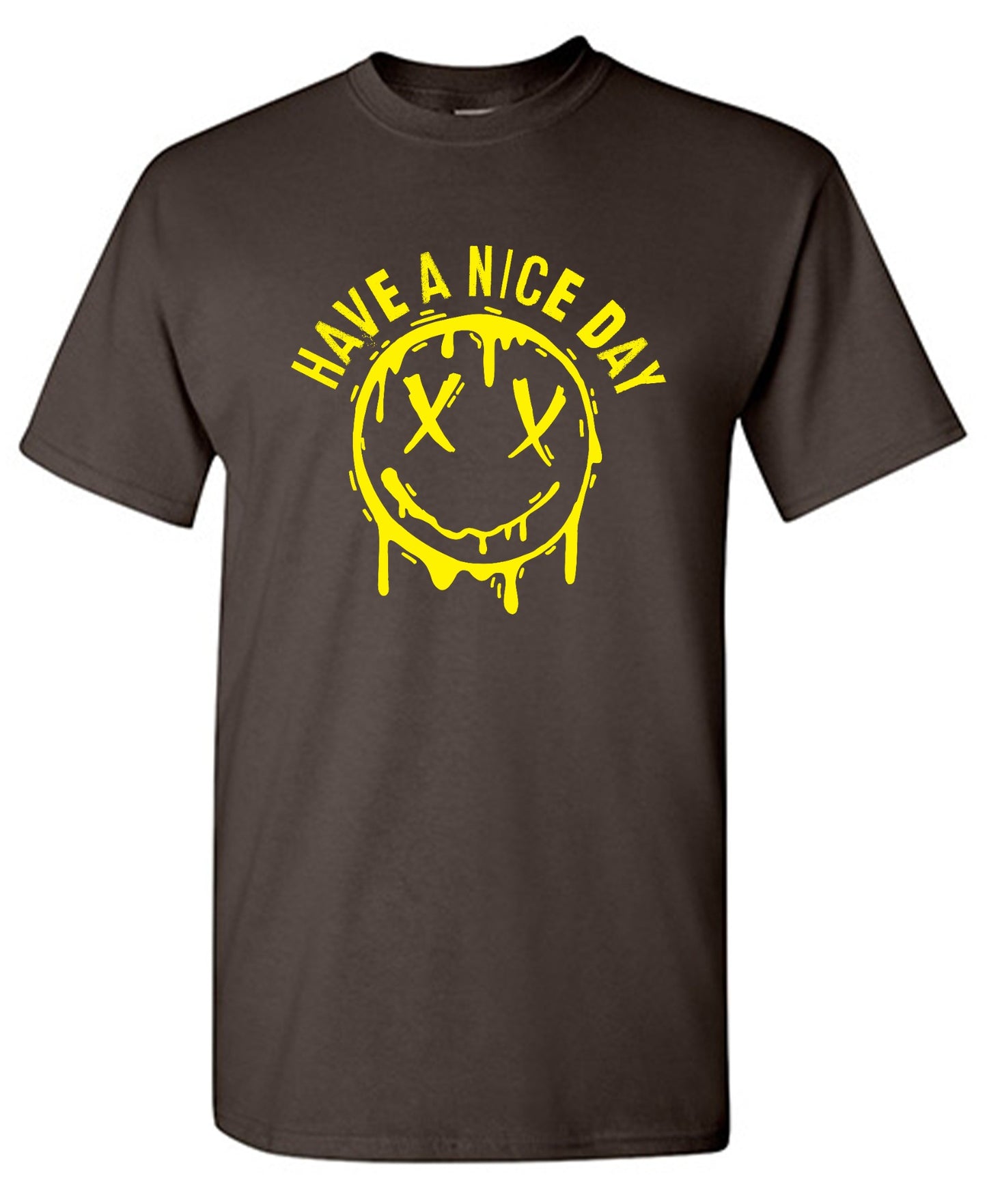 Funny T-Shirts design "Smile X Eyes, Have A Nice Day Tee - Ring Spun Tee"