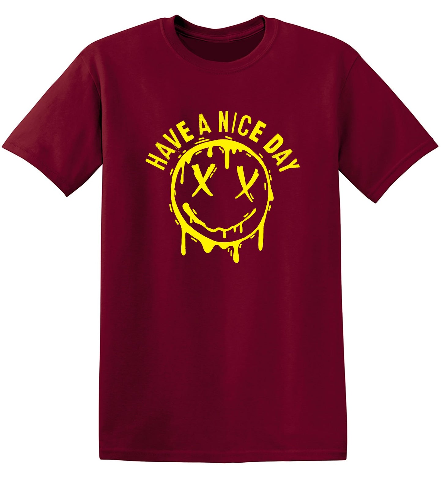 Funny T-Shirts design "Smile X Eyes, Have A Nice Day Tee - Ring Spun Tee"