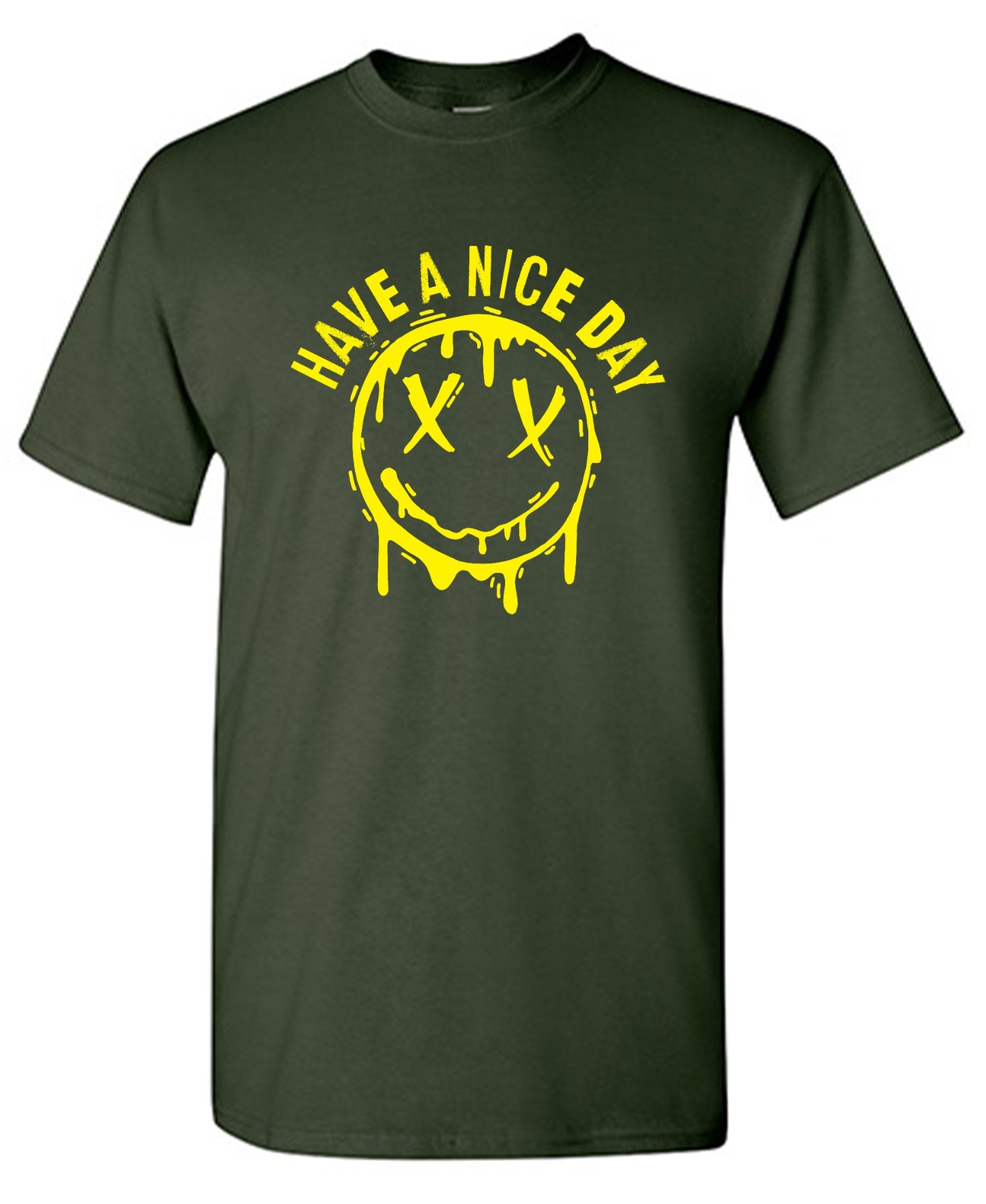 Funny T-Shirts design "Smile X Eyes, Have A Nice Day Tee - Ring Spun Tee"