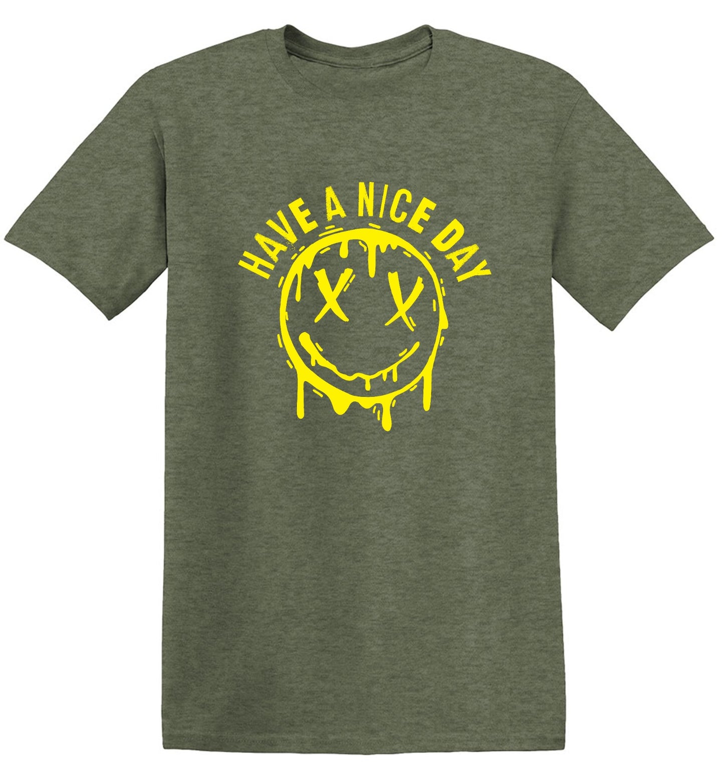 Funny T-Shirts design "Smile X Eyes, Have A Nice Day Tee - Ring Spun Tee"