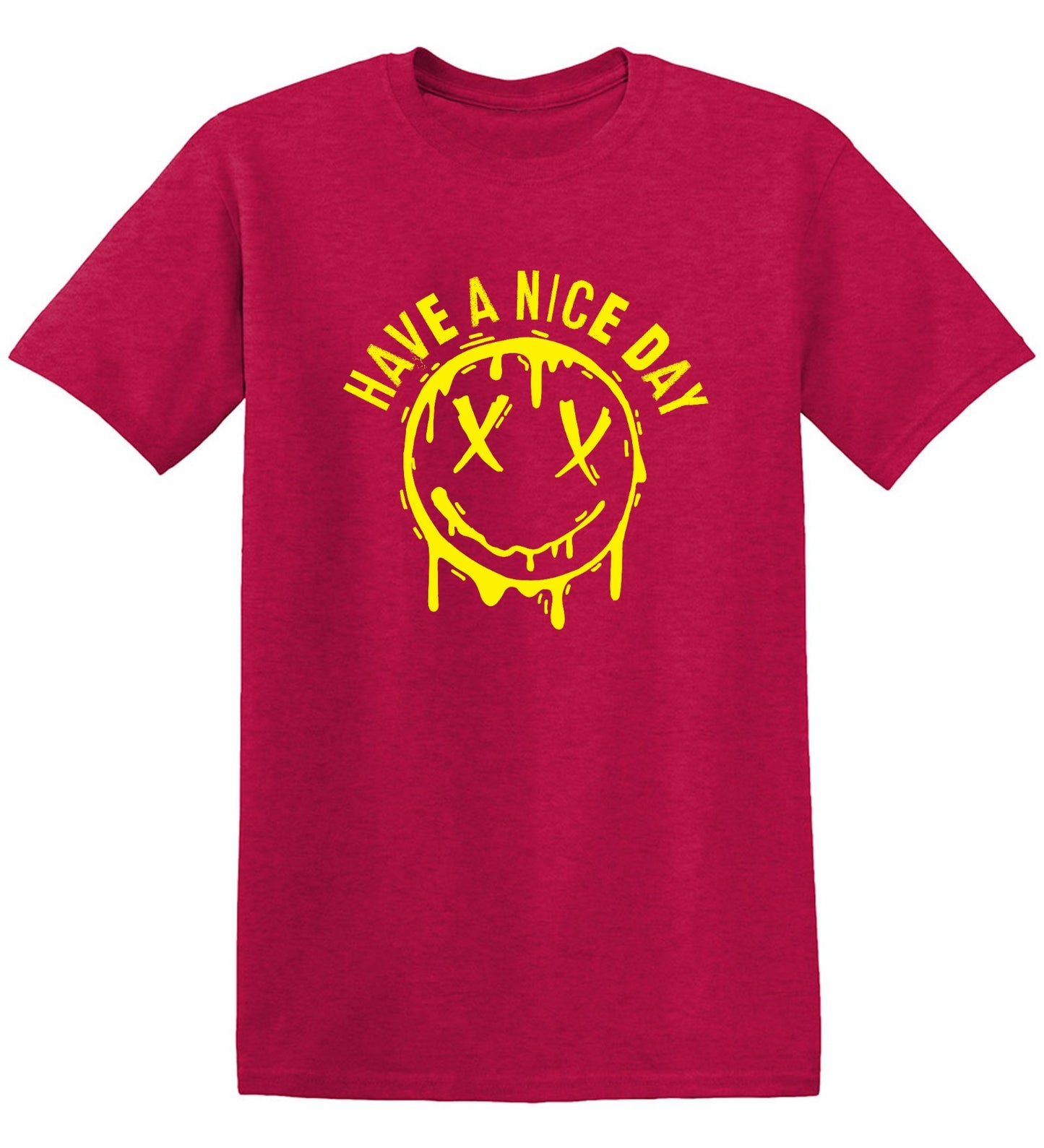 Funny T-Shirts design "Smile X Eyes, Have A Nice Day Tee - Ring Spun Tee"