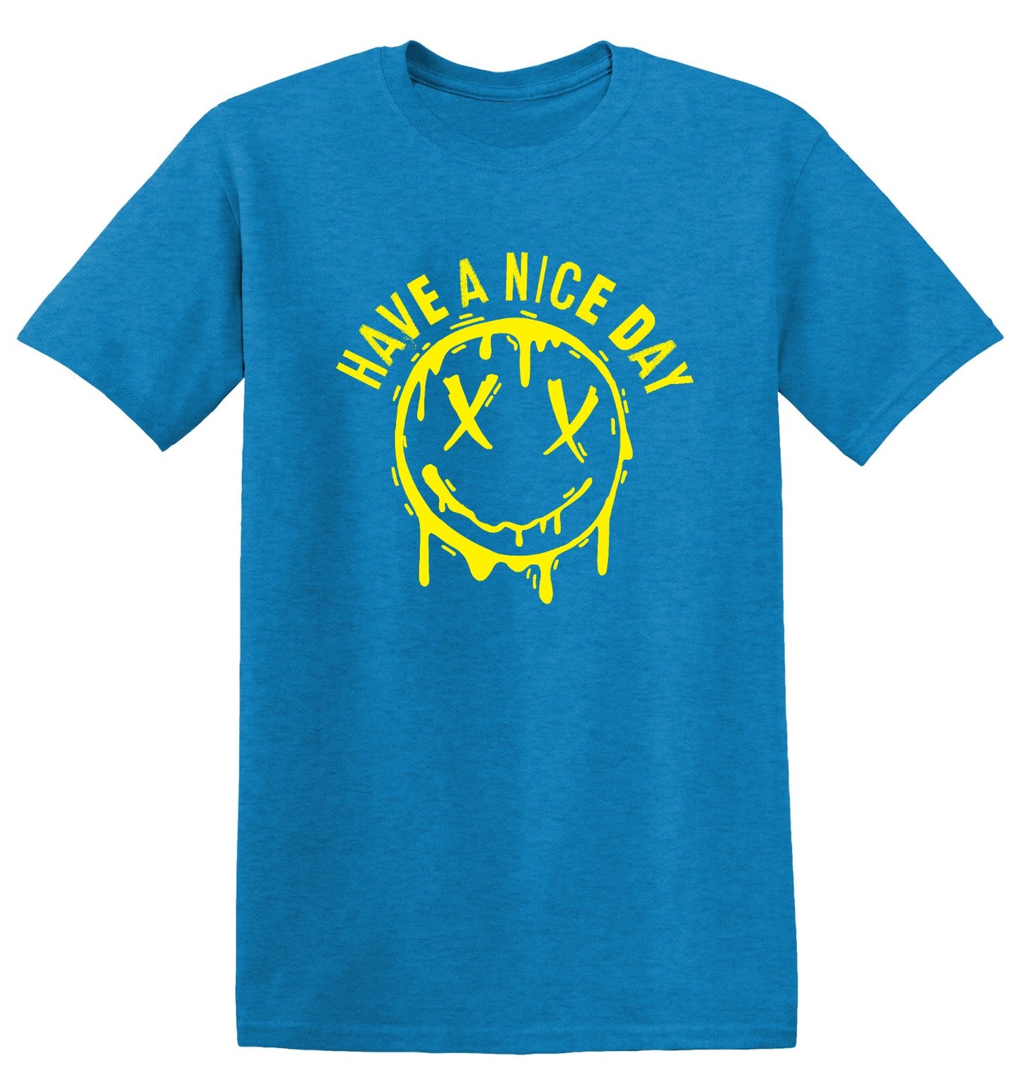 Funny T-Shirts design "Smile X Eyes, Have A Nice Day Tee - Ring Spun Tee"