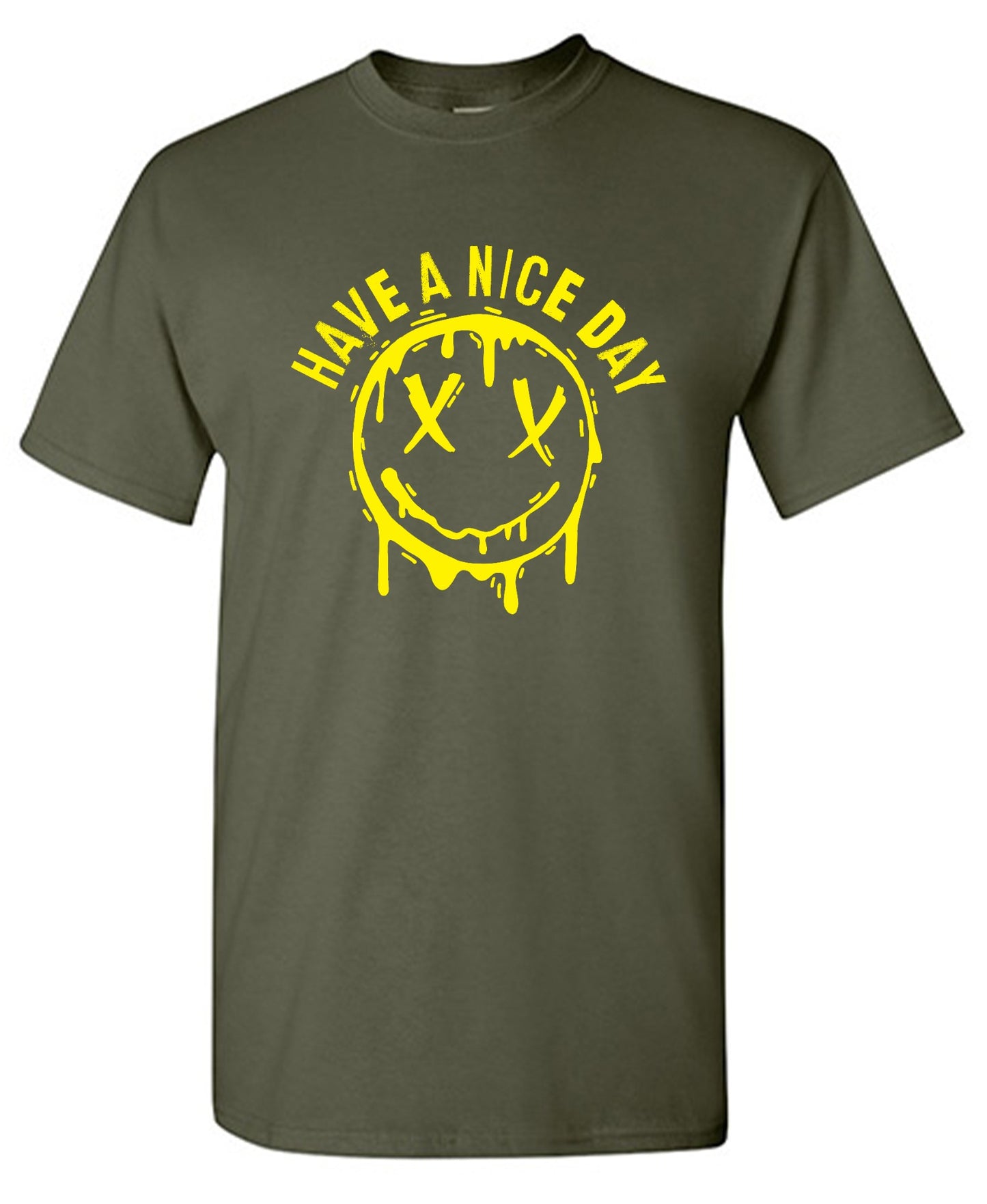 Funny T-Shirts design "Smile X Eyes, Have A Nice Day Tee - Ring Spun Tee"