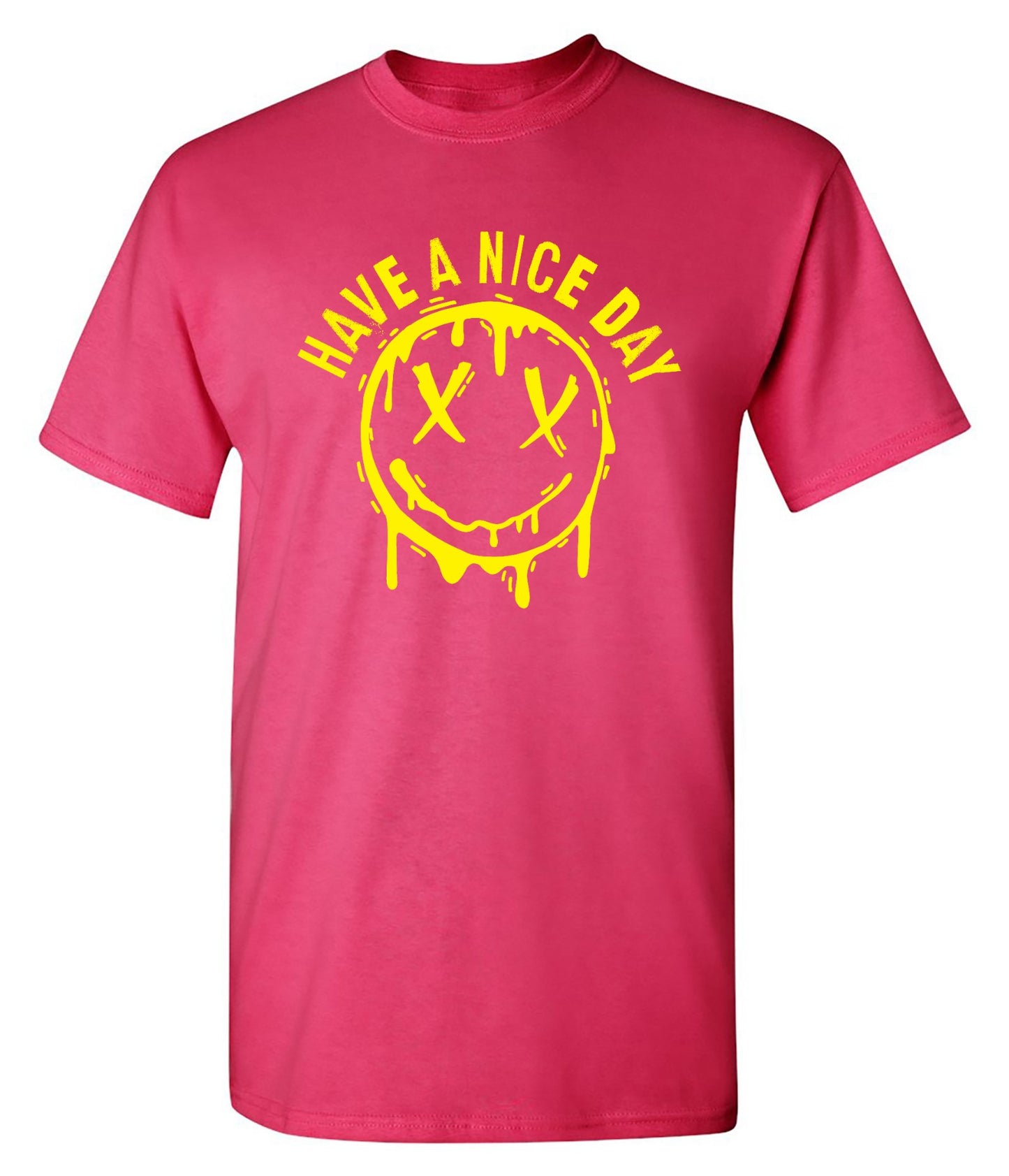 Funny T-Shirts design "Smile X Eyes, Have A Nice Day Tee - Ring Spun Tee"