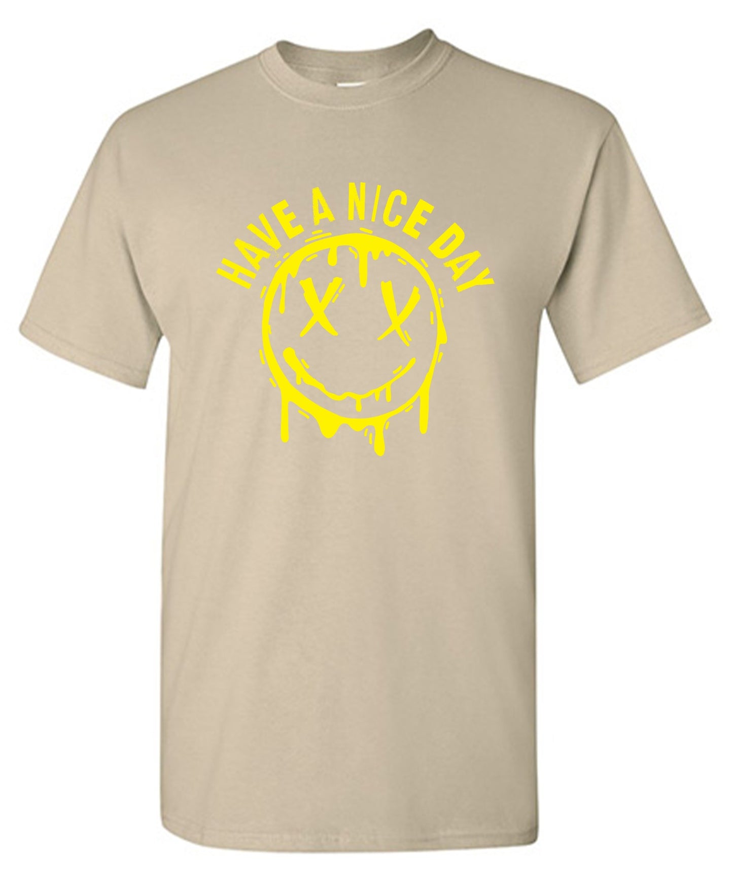 Funny T-Shirts design "Smile X Eyes, Have A Nice Day Tee - Ring Spun Tee"