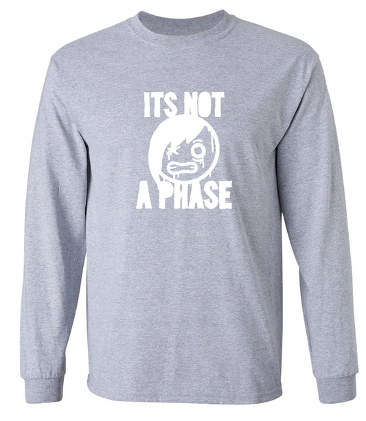 Funny T-Shirts design "Smile Emo, Its Not a Phase Tee - Long Sleeve"