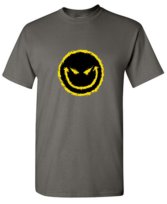 Funny T-Shirts design "Evil Smile Face - Tall Tee"