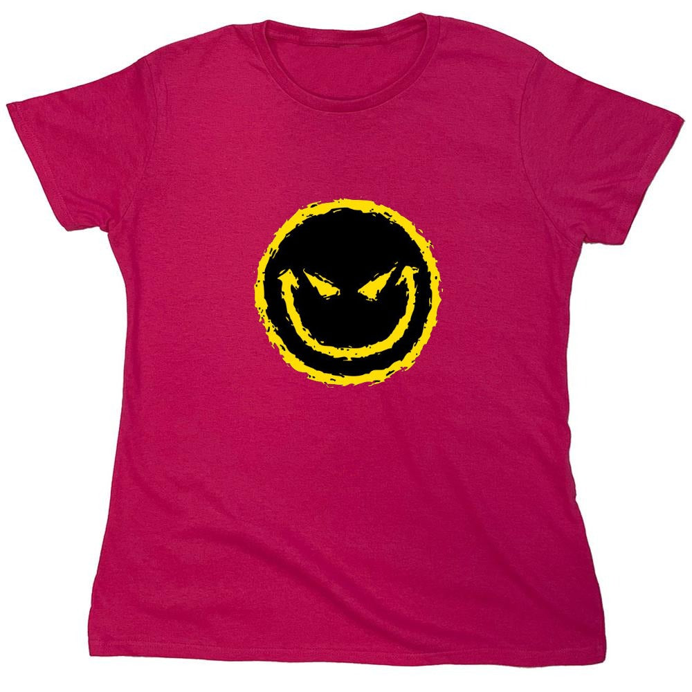 Funny T-Shirts design "Evil Smile Face - Womens"