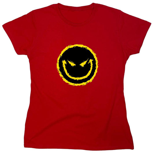 Funny T-Shirts design "Evil Smile Face - Womens"
