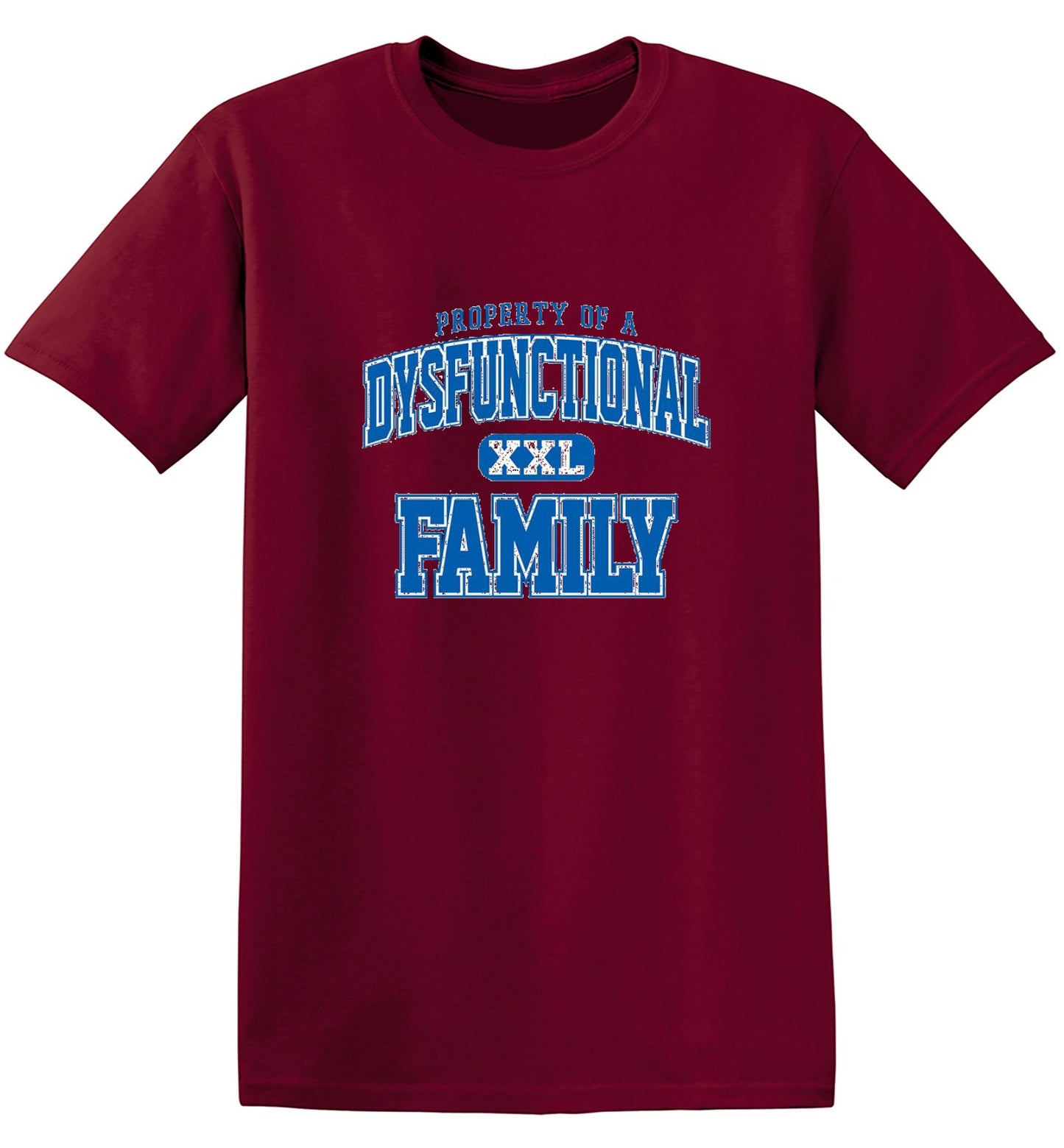 Funny T-Shirts design "Property Of A Dysfunctional Family"