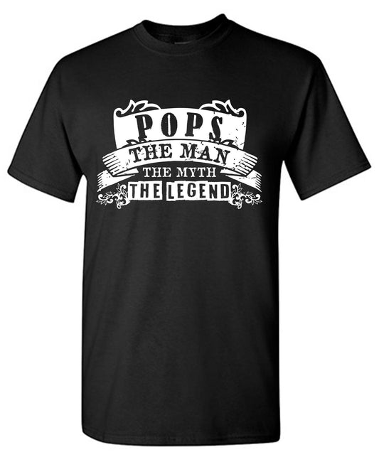 Funny T-Shirts design "Pops, The Man, The Myth, The Legend"